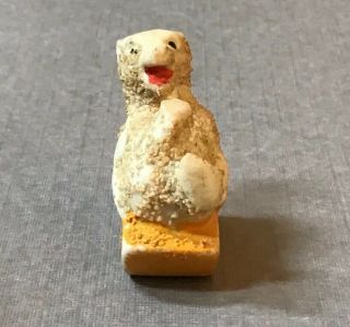 Vintage Polar Bear On Sled Snow Baby Cake Topper Japan 2