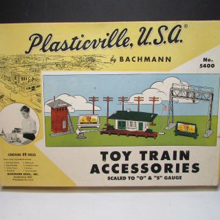 Vintage Plasticville 5400 Toy Train Accessories V.  G.  / O.  B.
