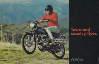 Vintage 1971 Honda Cl - 350 K3 Scrambler Sales Brochure / Motorcycle Literature