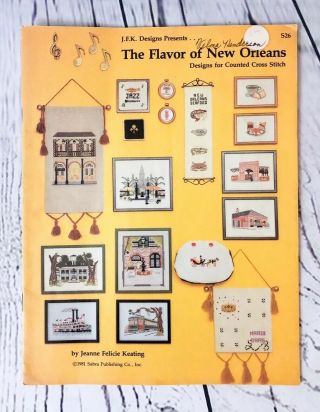 Vintage The Flavor Of Orleans Counted Cross Stitch Designs 1981 Crafts Book