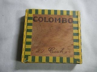 Vintage Colombo Bahia Brazil Cigarillo Small Cigar Box / Look