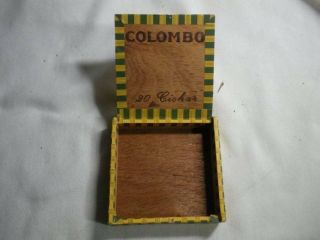 Vintage Colombo Bahia Brazil Cigarillo Small Cigar Box / Look 2