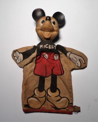 Vintage Hand Puppet Walt Disney Wdp Productions Mickey Mouse