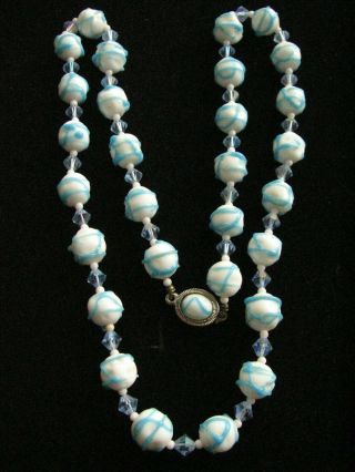 Vintage Artist Necklace With Hand Blown Glass Beads