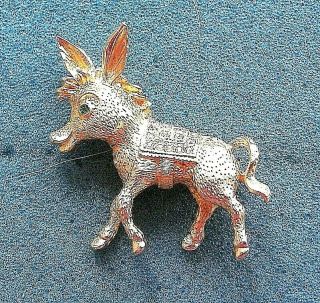 Burro - Donkey Gold Tone Pin - Sarah Coventry Jewelry - Sara Cov - Vtg 2