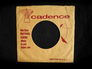 CADENCE - vintage 45 rpm company sleeve 2