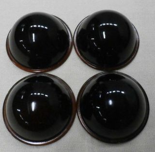 Set Of Four Vintage Amber Glass Taillight Lens - Brilliant 501