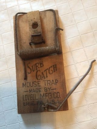 Lovell Mfg Co.  Sure Catch Mouse Trap Erie Pa Usa