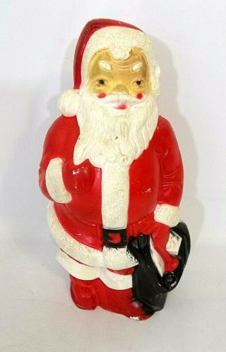 Vtg 1968 Santa Claus Lighted Blow Mold Empire Plastic 13 " Christmas No Cord/bulb
