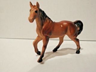 Vintage 1950 ' s - 60 ' s Hard Plastic miniature Equestrian Horses/Colt, 5