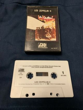Led Zeppelin 2 Cassette Tape Atlantic Records Cs19127 Vintage 2nd Album