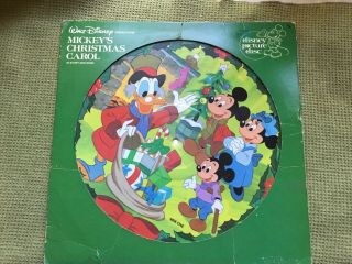Vintage Walt Disney Mickeys Christmas Carol Picture Disc 3109 Record 1982 Album
