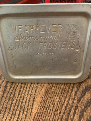 Set Of 2 Vintage Wearever Aluminum Jack Frosters Freezer / Fridge Bowls & Lids