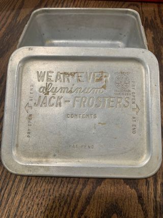 Set of 2 Vintage WearEver Aluminum Jack Frosters Freezer / Fridge Bowls & Lids 2