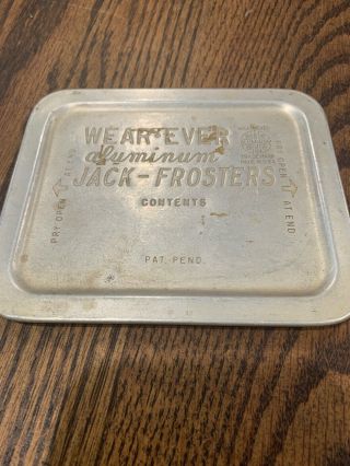 Set of 2 Vintage WearEver Aluminum Jack Frosters Freezer / Fridge Bowls & Lids 4