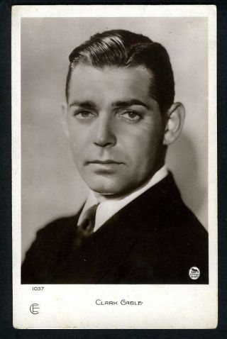 Vintage Clark Gable Europe French Postcard 1930 