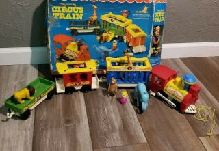 Vtg 1973 Fisher Price Play Family Circus Train 991
