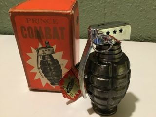Vintage Prince Combat Grenade Table Lighter made in Japan 2