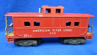 Vintage A.  C.  Gilbert American Flyer Lines 938 Red Caboose 2