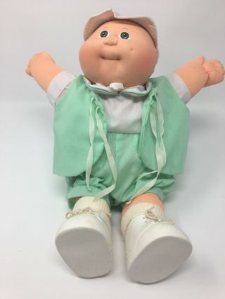 Cabbage Patch Kids Preemie 1982 Coleco Baby Boy Outfit Diaper Shoes Vtg