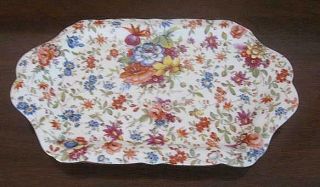 Vintage Hammersley 3257 Floral Rose Chintz Signed F.  Howard Relish Regal Tray