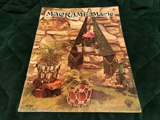 Macrame Magic - Vintage 1975 Pattern Book - All Hanging Planters - 23 Pages