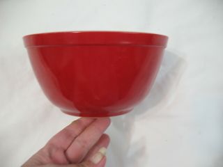 Vintage Early Pyrex Red Mixing Bowl 402 1½ Qt.  Primary Colors Nesting Bowl