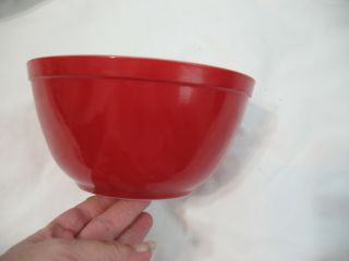 Vintage Early Pyrex Red Mixing Bowl 402 1½ Qt.  Primary Colors Nesting Bowl 3