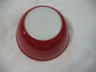 Vintage Early Pyrex Red Mixing Bowl 402 1½ Qt.  Primary Colors Nesting Bowl 5