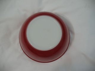 Vintage Early Pyrex Red Mixing Bowl 402 1½ Qt.  Primary Colors Nesting Bowl 6
