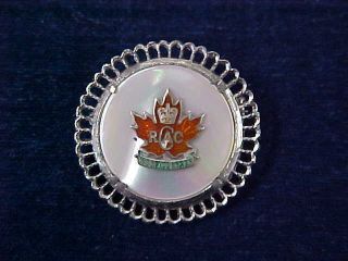 Orig Vintage Lapel Badge " Rcac " Royal Canadian Army Cadets Tortoise Shell