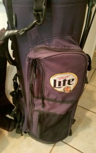 VIntage DARTEK Miller Lite Beer Golf Bag with Stand and Strap 2