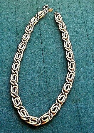 " Tailored Lady " Gold Tone Necklace - Sarah Coventry Jewelry - Sara Cov - Vtg