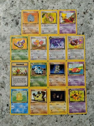 150 Vintage Pokemon Card Lot15 Cardsall First Edition