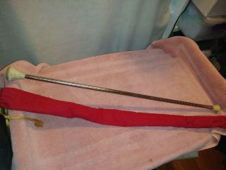 Vintage 28 " Metal Twirling Baton Marching Band Parades Cheerleading With Bag