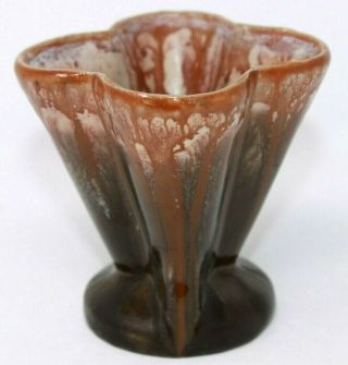 Vintage Thulin? Art Deco Belgium Drip Glazed Pottery Vase 229,  3 1/4 " Tall Euc
