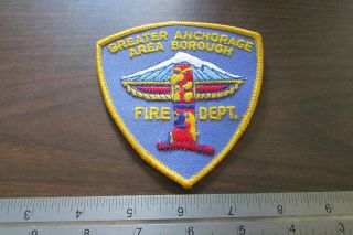 Vintage Greater Anchorage Area Borough Fire Department Patch Alaska Obsolete