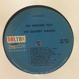 Rare Vintage Vinyl LP - The Ventures - I Walk The Line 2