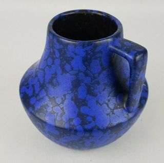 Vintage 60s - 70 ' s ES KERAMIK (Emons Sohne) Blue Vase West German Pottery Fat Lava 4