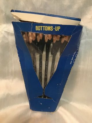 PKG of 6 VINTAGE BOTTOMS - UP COCKTAIL MIXERS by RISQUE 3