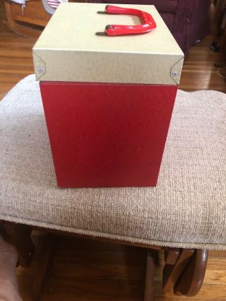 Vintage 1950s 45 RPM RECORDS STORAGE CARRYING CASE W/ Dividers & Log Sheet 3