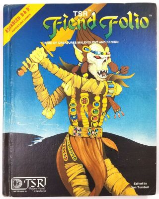 Vintage Ad&d Fiend Folio (tsr 2012) 1st Edition - 1981 Hardcover