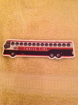 Disney Cruise Line Bus Magnet Dcl Transportation Vintage 5.  5 "