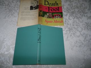 Vintage book - Death of A Fool - A Mystery Novel by Ngaio Marsh - 1956 HBDJ 4