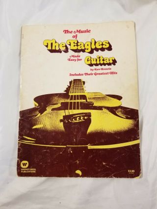 Music Of The Eagles Guitar Made Easy Songbook Sheet Music Instruction Vintage