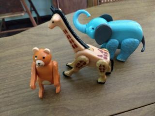Vintage Fisher Price Little People Zoo Train Animals