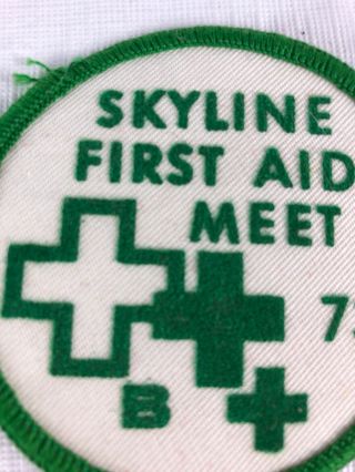 Vintage Boy Scouts Of America Patch Skyline First Aid Meet 1973 BSA 3