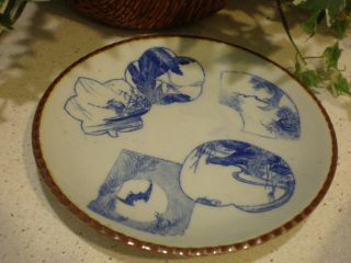 Vintage Japanese Arita Meiji Porcelain Plate Inban Piecrust Edge