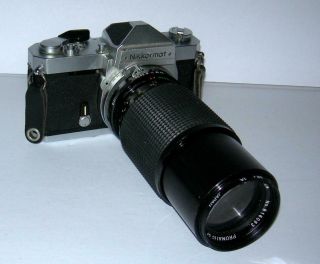 Vintage Nikon Nikkormat Camera W/ Promatic Cf 1:4.  5 F=80 - 200 Mm Lens