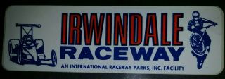 Irwindale Raceway Sticker Vintage 6.  5 X 2 Old Stock Racing